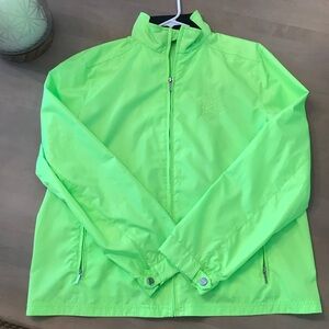Ralph Lauren Active LRL Neon Green Windbreaker, Size XL